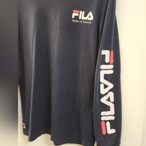 XL NAVY BLUE FILA LONG SLEEVE TSHIRT